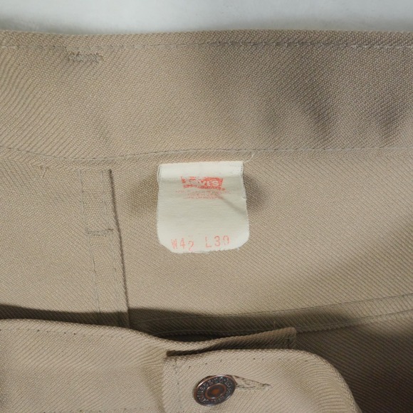 Vintage Levis 517 Pants Men Actual 39x27 Brown Sta Prest Bootcut Flared Made USA - Picture 5 of 9